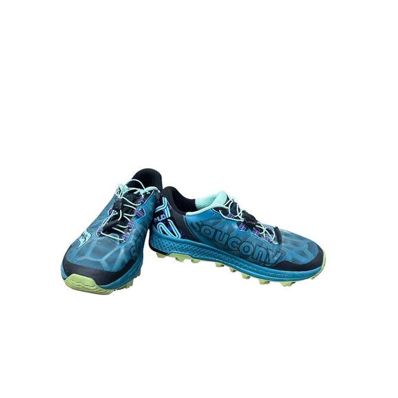 Saucony Shoes - Saucony Everun Mud womans teal blue hiking trail sneakers Sz 11 SKU 9606